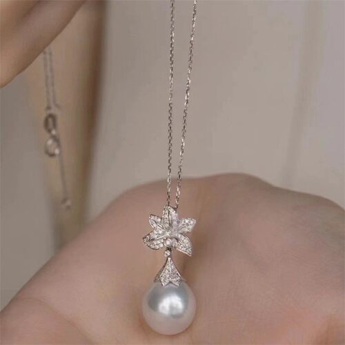 百合花吊坠遮瑕梨花头设计项坠