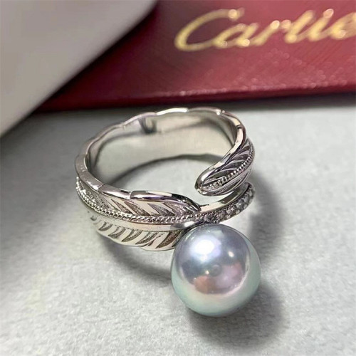 铜复古羽毛高级感开口戒指