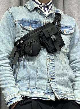 多功能工装腰包男街头潮牌休闲组合模块手机包酷帅机能挎胸包女