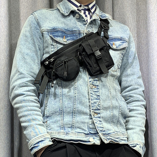 腰包男街头潮牌休闲组合模块手机包酷帅机能挎胸包女 多功能工装