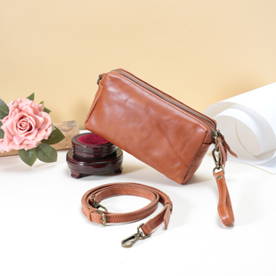 头层真皮植鞣牛皮手抓纹复古百搭斜挎包小方包时尚单肩手拿女包包