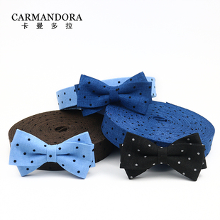 多拉时尚纯色斜纹波点压布条手工diy蝴蝶结儿童发饰发夹材料配件