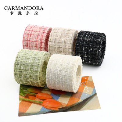 闪光银丝小香风压布条发饰材料