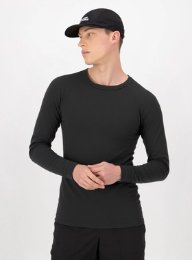 秋冬加厚240gsm美利奴羊毛圆领长袖秋衣秋裤运动贴身打底保暖骑行