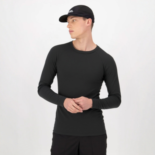 秋冬加厚240gsm美利奴羊毛圆领长袖 运动贴身打底保暖骑行 秋衣秋裤