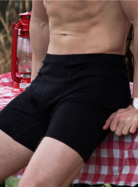 SHEEP RUN经典款男美利奴羊毛平角内裤户外运动排汗透气加长款