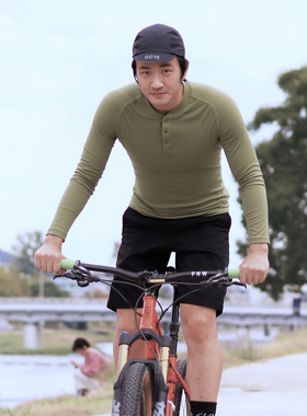 SHEEP RUN复古秋冬男美利奴羊毛亨利衫插肩版260gsm中厚贴身保暖