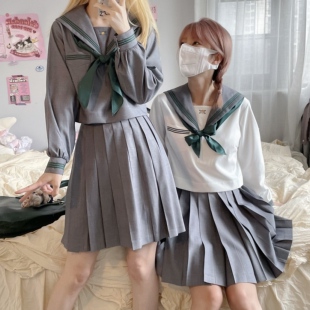 原创JK制服特殊灰身中间服双色套装 雾松高 月野HOUSE