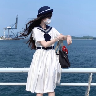 【月野HOUSE】原创*清和川女学馆* 基础款绀领盛夏裙JK夏服连衣裙