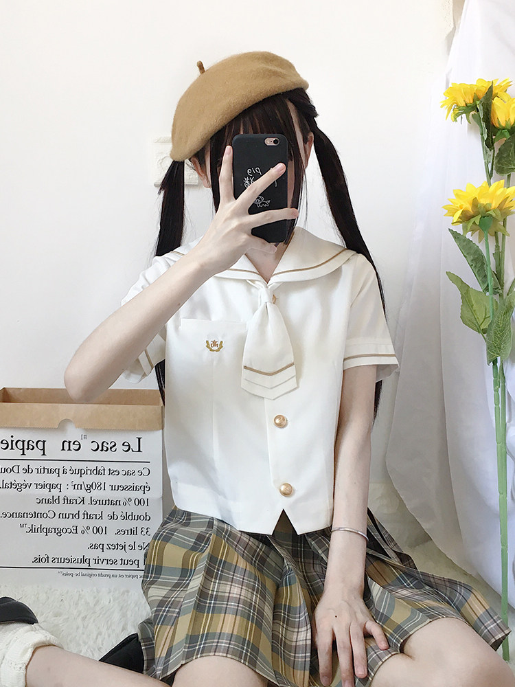 (Tsukino HOUSE) * Takashi Kaneho * Original JK Uniform Sapporo Kinichi Western Sailor Uniform Summer Dress+Tie