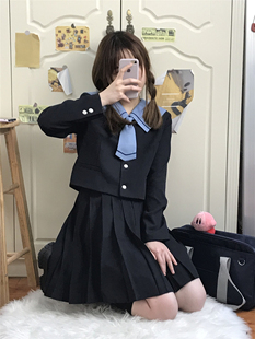 原创JK制服学院风水手服校供感变形襟冬服 不若草 月野HOUSE