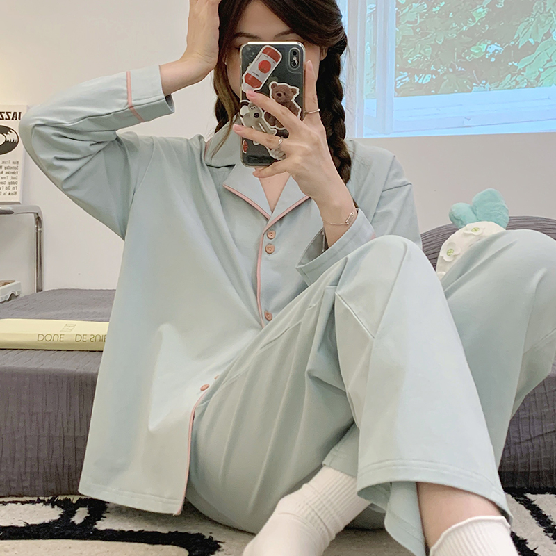 月子服春秋纯棉产后夏季薄款孕妇睡衣女6月份4产妇哺乳家居服喂奶_安娜妈咪母婴店_孕妇装/孕产妇用品/营养