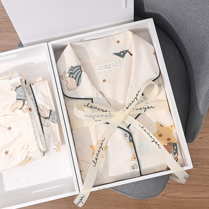 月子服春秋季纯棉产后a类8月份7哺乳孕妇睡衣夏季薄款产妇家居服5