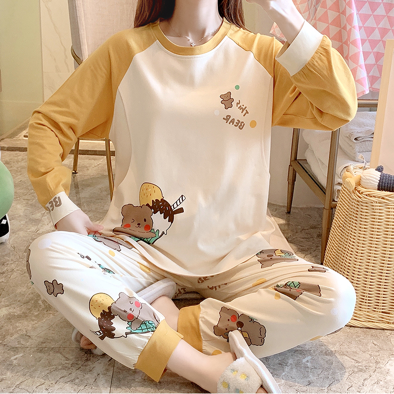 秋冬季月子服春秋纯棉产后10月份夏哺乳喂奶产妇孕妇睡衣女家居服