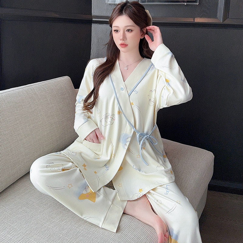 新中式月子服纯棉春秋产后哺乳睡衣夏季薄款产妇孕妇家居服可外穿,孕妇装/孕产妇用品/营养,家居服套装,淘宝优惠券,粉丝福利购,淘宝优惠卷