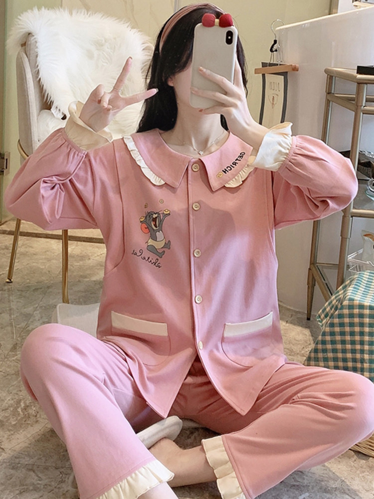 산후 의류 여름 얇은 모달 3 산후 수유 4 수유 잠옷 임산부 출산을 기다리는 여성 봄 가을 5 월 6 일