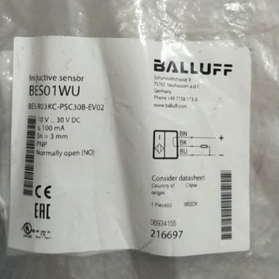 BALLUFF巴鲁夫传感器BES R03KC-PSC30B-EV02 BES01WU接近开关询价