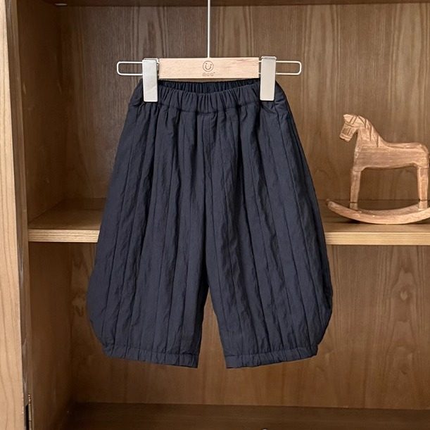 儿童婴童加绒宽松弯刀裤