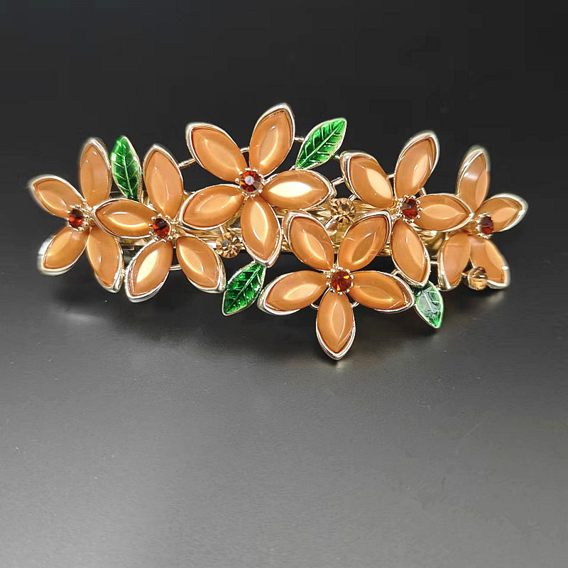 一字夹珍珠横夹发夹高档