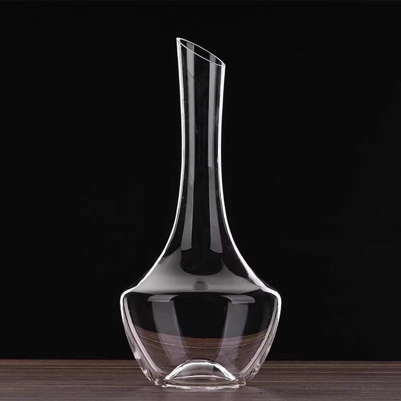 无铅玻璃创意斜口带盖红酒醒酒器 倒分酒器酒樽 快速醒酒壶