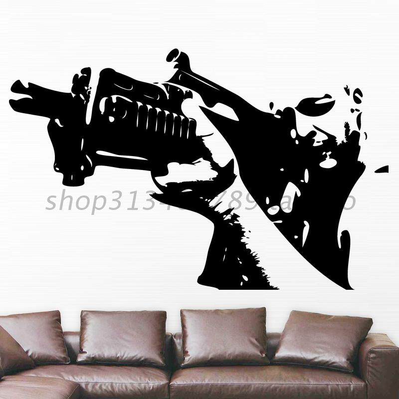 个性狙击手居家卧室玄关客厅酒吧ktv电玩城网吧背景墙装饰墙贴