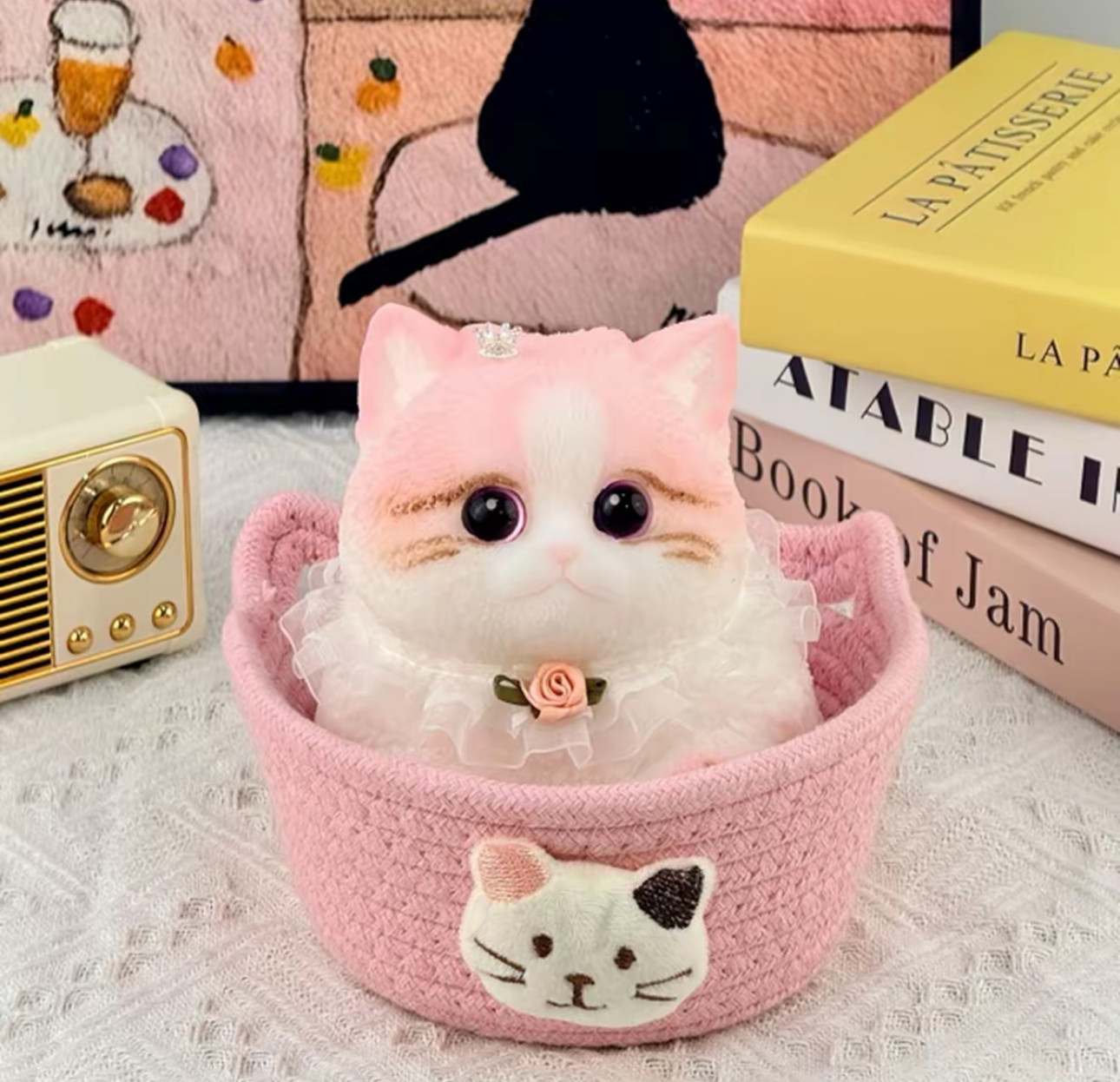 猫咪捏捏乐解压创意玩具可爱软萌七夕精品摆件礼物生日送人手工