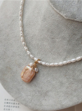 优雅百搭天然淡水毛衣链文艺风