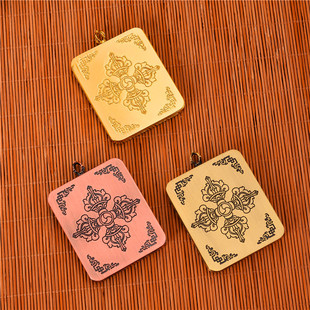 新款金刚杵唐卡盒子作旧加厚唐卡盒壳子吊坠立体嘎乌盒情侣复古风