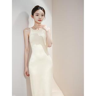 时尚 气质夏季 新款 显瘦cos风针织背心连衣裙 女修身 包邮 高级感法式
