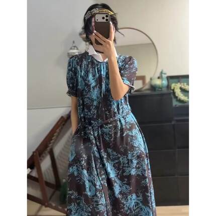 Free to wear2026夏季新款百搭休闲女无袖时尚连衣裙长裙桑蚕丝