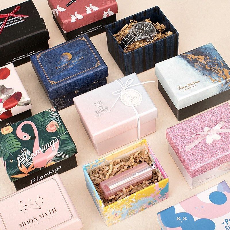 七夕情人节小号礼盒包装盒生日礼物盒仪式感口红礼品盒空盒子精美