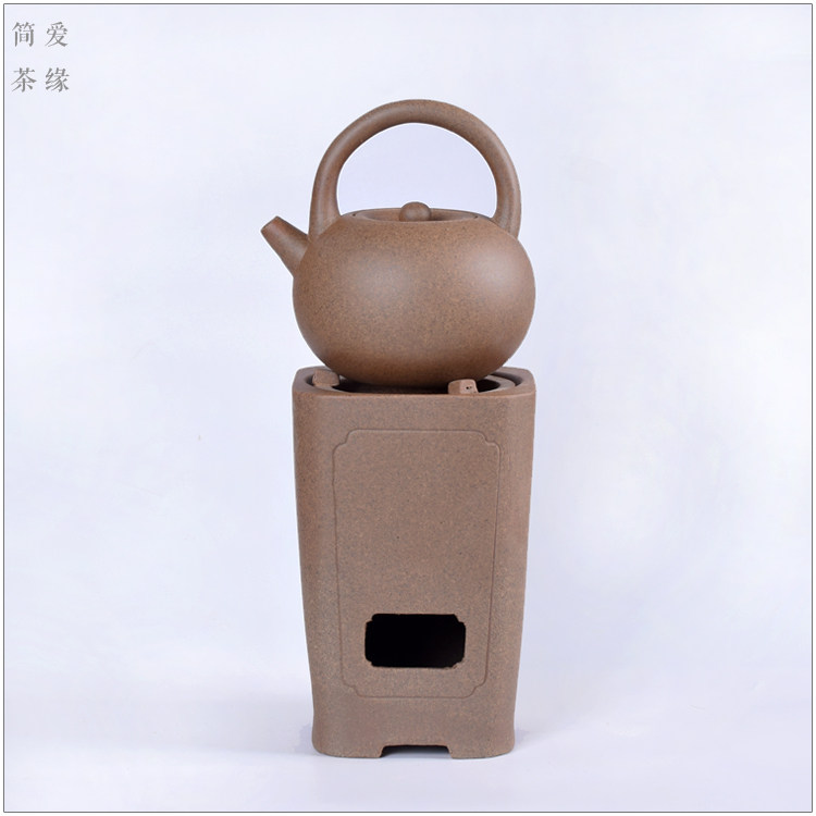 粗陶提梁壶烧水壶 紫砂煮茶壶 玉书煨电陶炉炭炉专用黑茶白茶陶壶