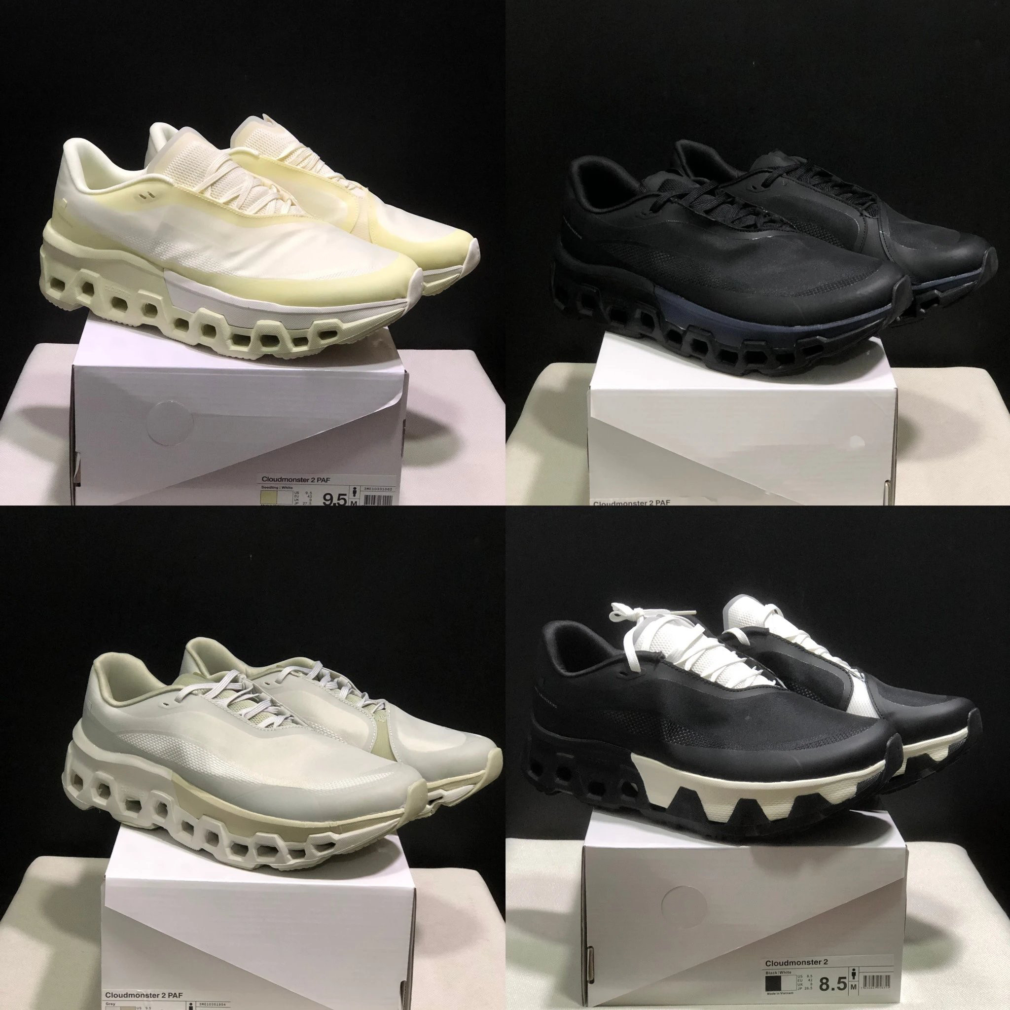 韩国复古联名PAF厚底云朵怪兽2减震跑步鞋男女透气运动鞋马拉松