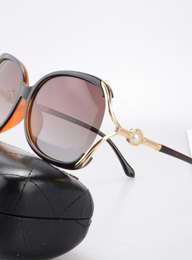 墨镜女士时尚风圆脸配近视太阳镜