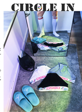 CIRCLEIN圈内外贸男士白色内裤衩低腰纯色棉性感高叉提臀三角裤头