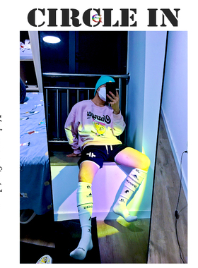 2双现货Doublet多层小众设计袜口棉质运动足球袜袖套套装男女潮袜