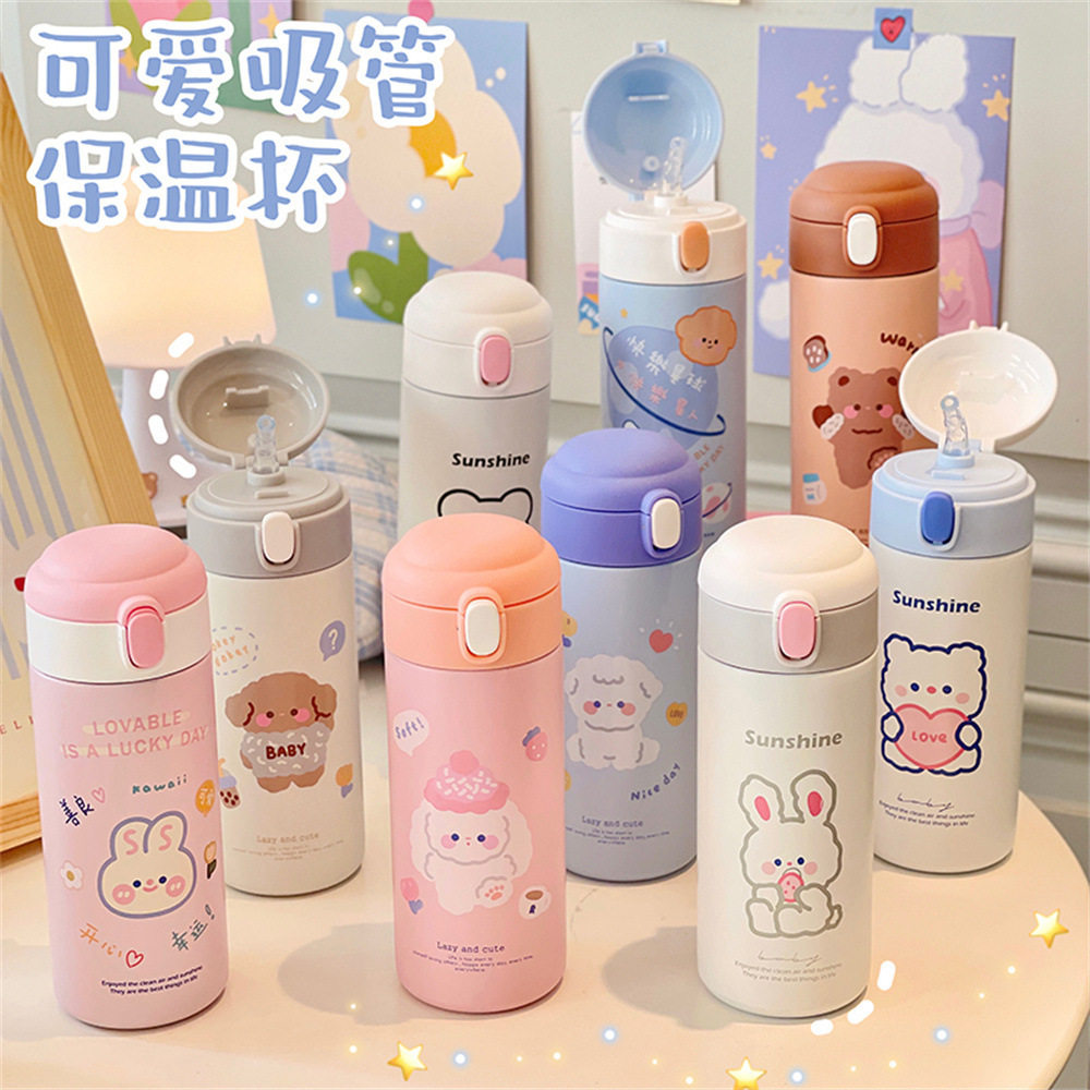 食品级新款可爱小熊大容量潮牌男冬季韩版ins风心保温杯