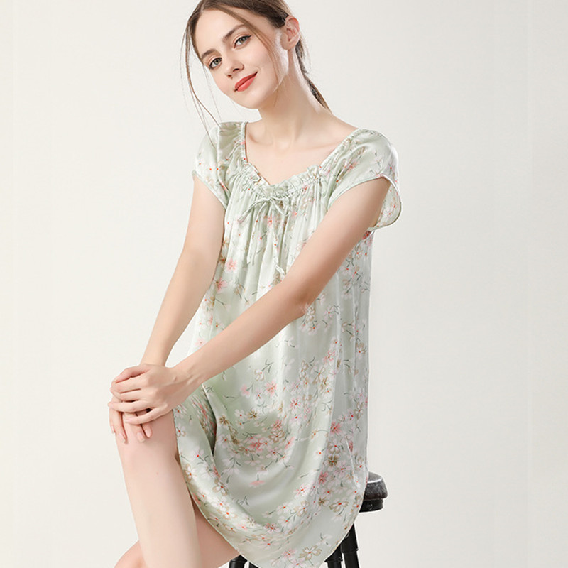 法莱舒卡杭州大码宽松真丝睡衣