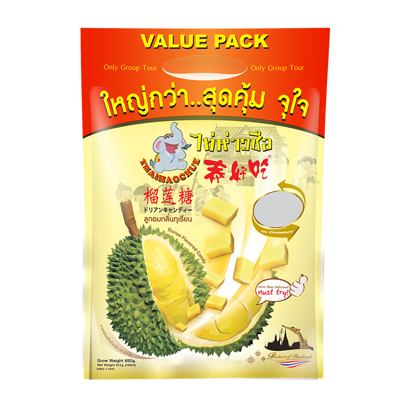 进口泰好吃榴莲软糖168g包装特浓