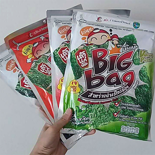 60g泰国原版 5大袋 进口Big bag小老板经典 原味香辣烤海苔片脆紫菜