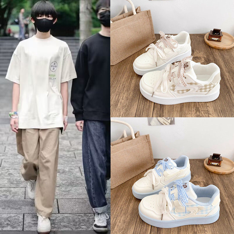 TF家族陈奕恒同款原创小白鞋夏季学生百搭配裙子港风时尚休闲板鞋