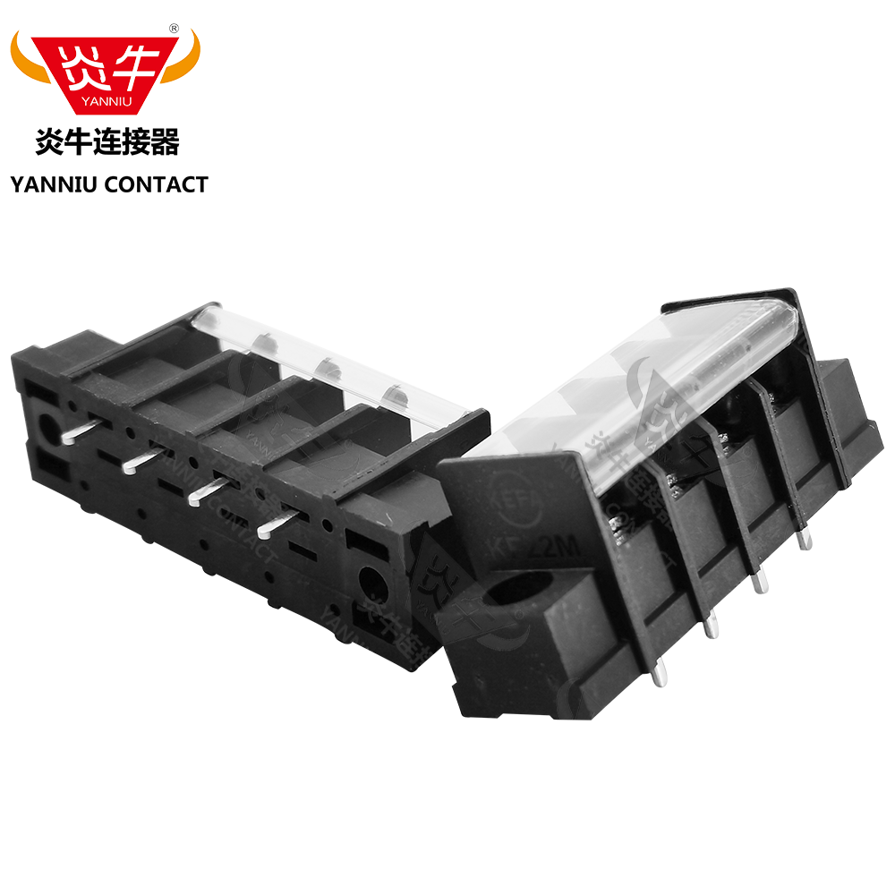 KF22SM 7.62mm栅栏式PCB接线端子 高正 连接器接插件 带法兰 侧边