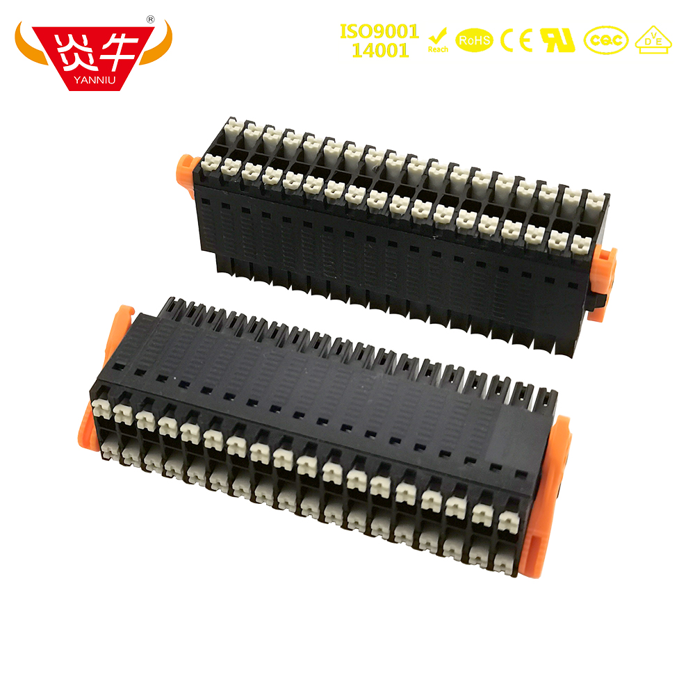 3.5mm双层弹簧新能源接线端子B2CF/15EDGKNHBG/KF12EDHF/2*18/36P