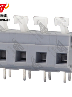 7.5mm炎牛连接器弹簧式PCB接线端子YN242R/DG242R/KF242R/257-552