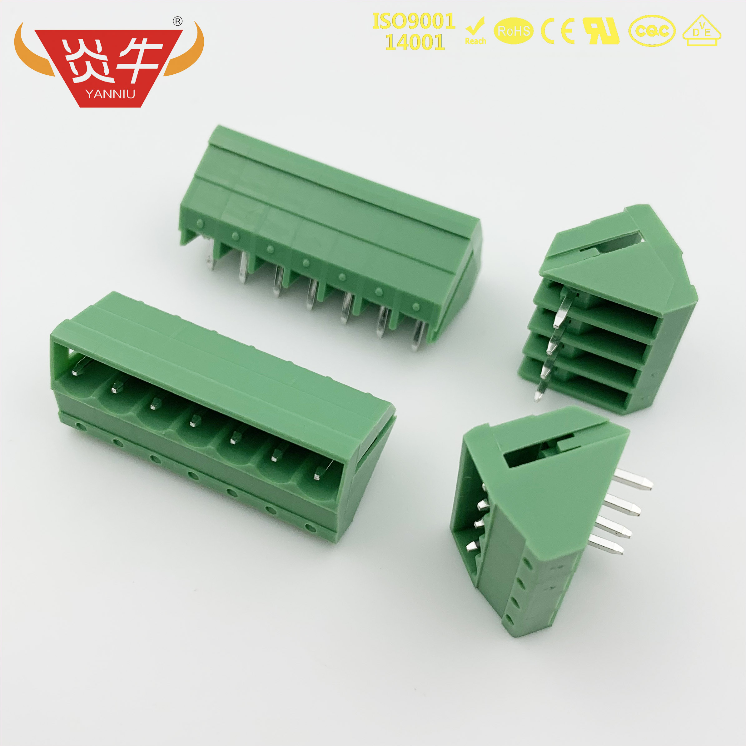 插拔式PCB接线端子KF2EDGLC 5.0mm SMSTBA2.5 G 连接器接插件科发