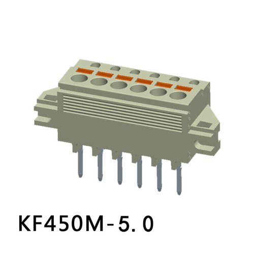 5.0mm炎牛连接器凤凰弹簧式PCB接线端子 YN450M/KF/239/长针/长脚