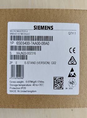 6SE6400-7AA00-0BA0 IO板 17