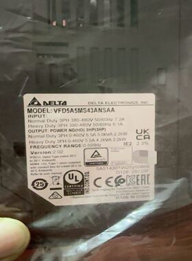 台达变频器VFD5A5MS43ANSAA