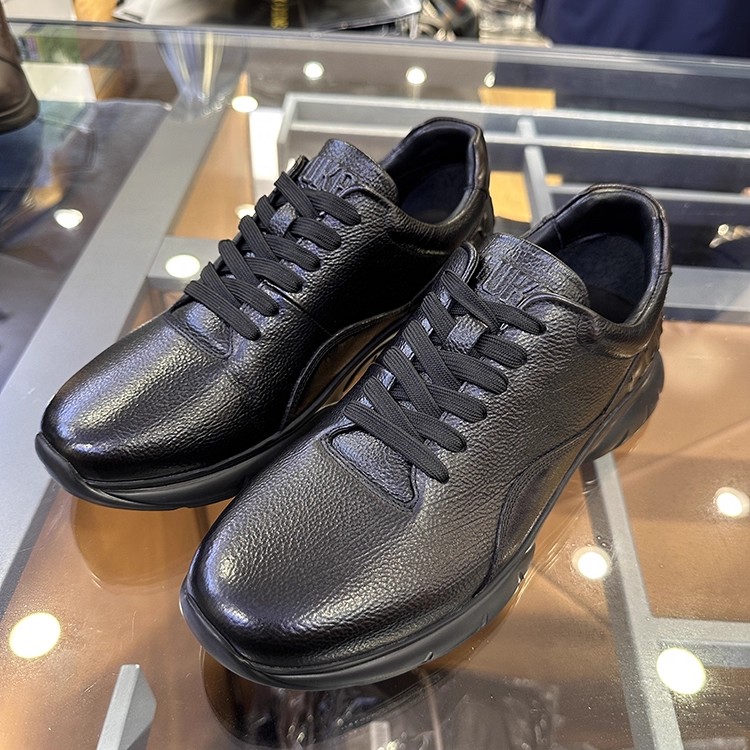 路卡迪龙秋冬男士稀有皮种超轻舒适袋鼠皮系带休闲皮鞋 173225132