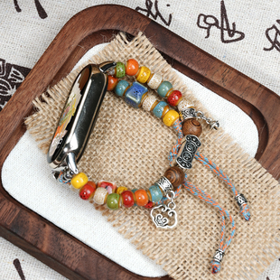 nfc表链 6七八九十新中式 原创彩陶适用小米手环10表带9pro腕带8